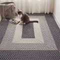 alfombras de área tejida de lana trenzada al por mayor para dormitorio