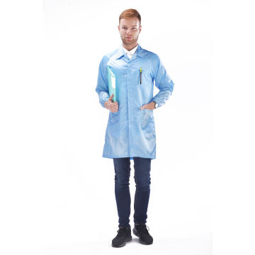 5mm Stripe Blue Dust-Free Unisex Reusable Clean Room ESD Garments: Anti-Static Clothes for Cleanroom Environment