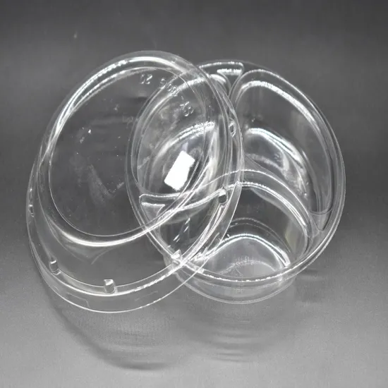 Round Disposable Plastic Divided Fruit Tray