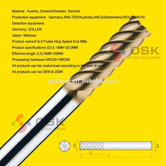 production and sale cnc milling cutting tools