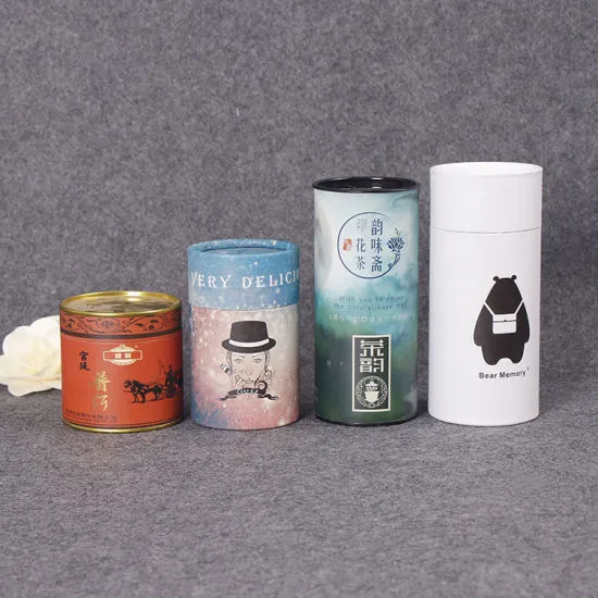 Customized Cylinder Tea Packaging Paper Box Several Size