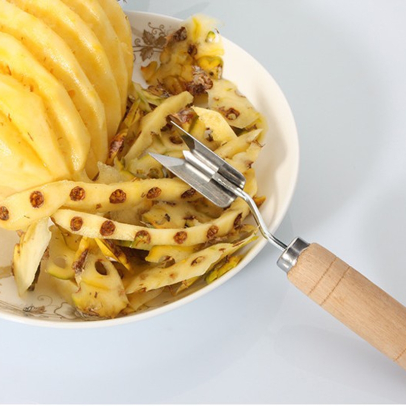 V Shaped Stainless Steel Pineapple Eye Peeler Seed Remover Fruit Knife Tools