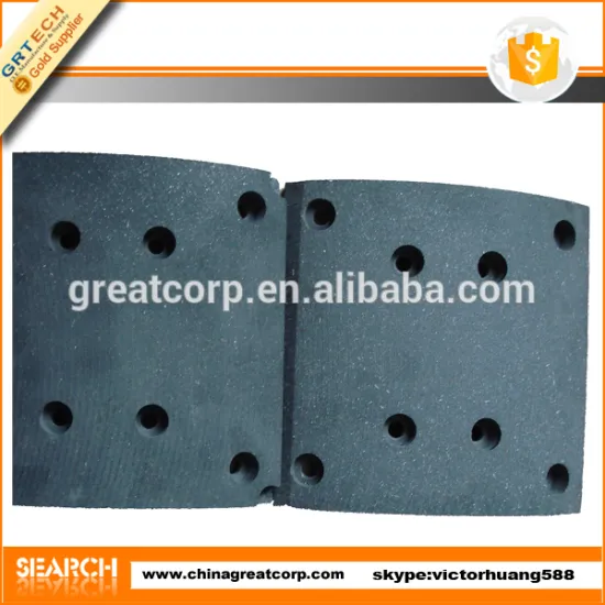 Supply truck brake lining with low metallic