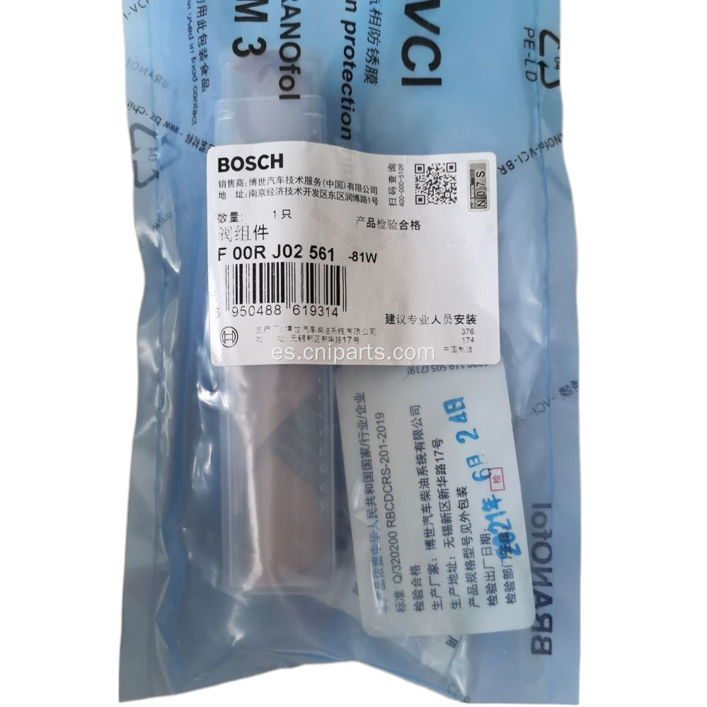 Bosch Common Rail Injector Valve de control de válvula F00RJ02561