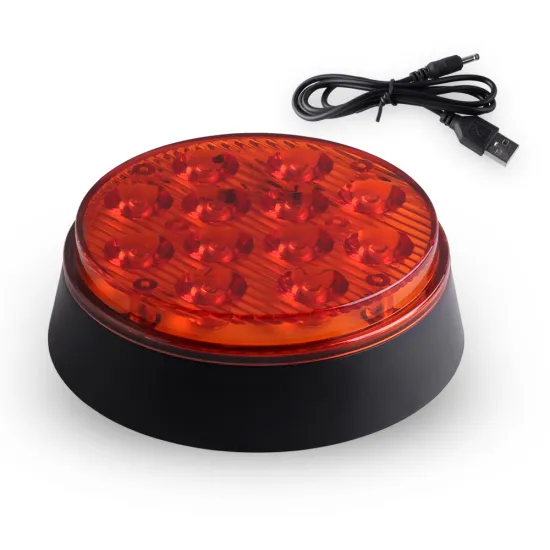 12V Magnetic Car Roof Strobe Light with Red Emergency Beacon Modes