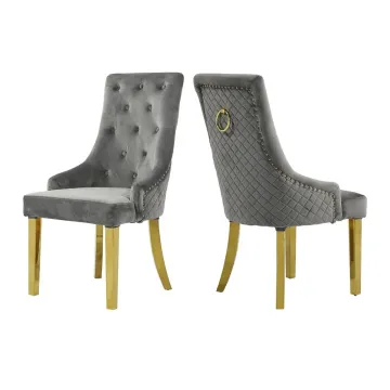 Modern luxury dinning room velvet Fabric dining chair