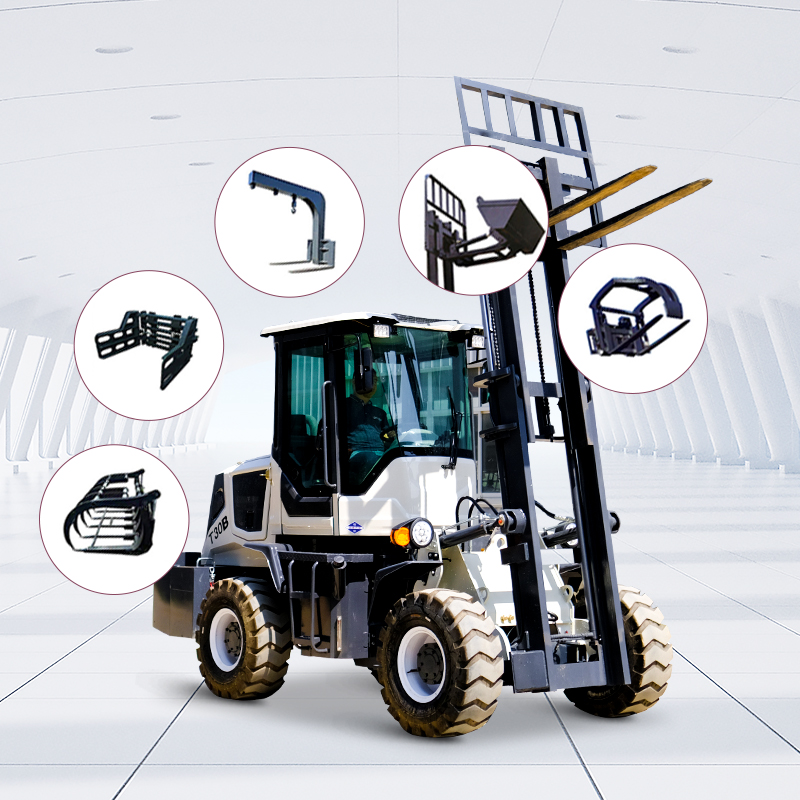 4x4 off-road forklift 3.5 Ton 3 Ton Μίνι ακατέργαστη εδάφη περονοφόρα