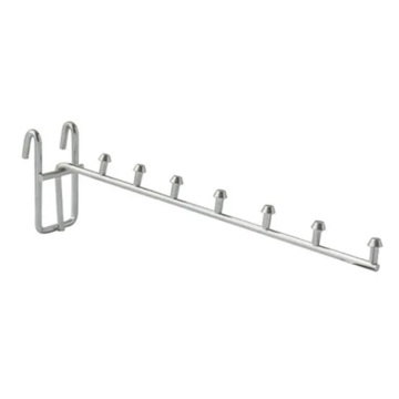 Logam Chrome Gridwall Display Clothing Hooks for Supermarket