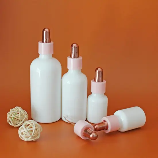 serum bottle Rose gold dropper
