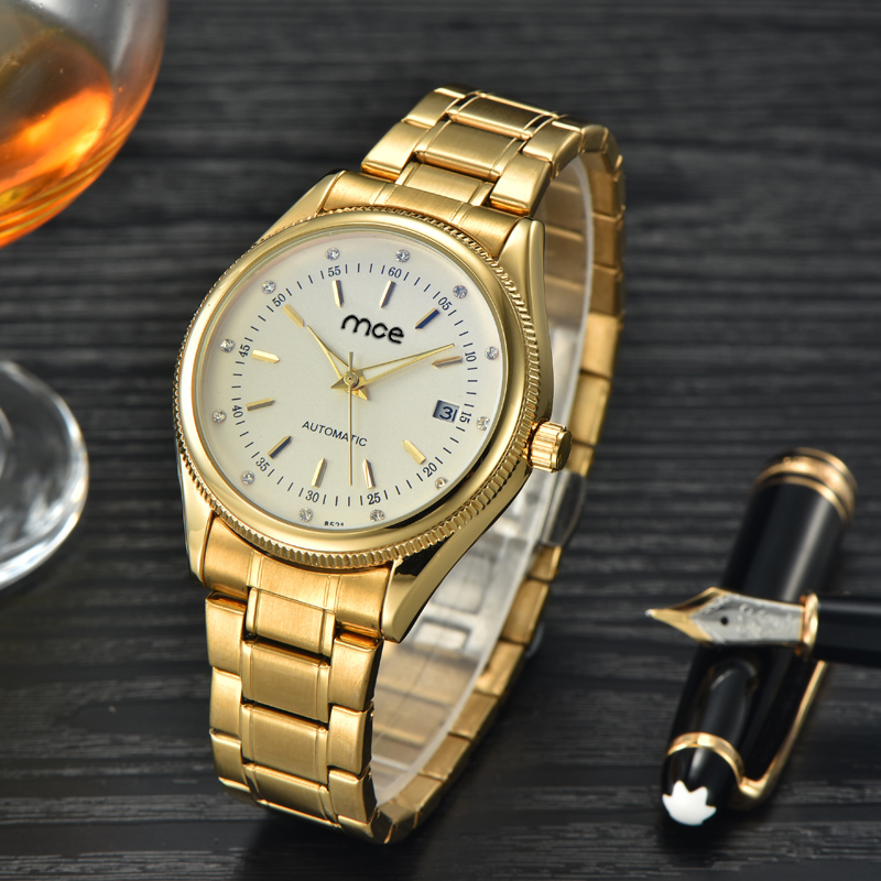 Gold wrist watches with custom logo business watch wholesale Gold wrist watches with custom logo business watch wholesale