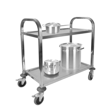 Multifunctional two-layer stainless steel dining cart