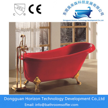 Freestanding red bathtub red acrylic tubs