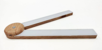 LED Light Wood Grain Under Cabinet Lighting 3 Color Temperature Human Body Induction Cabinet Lights