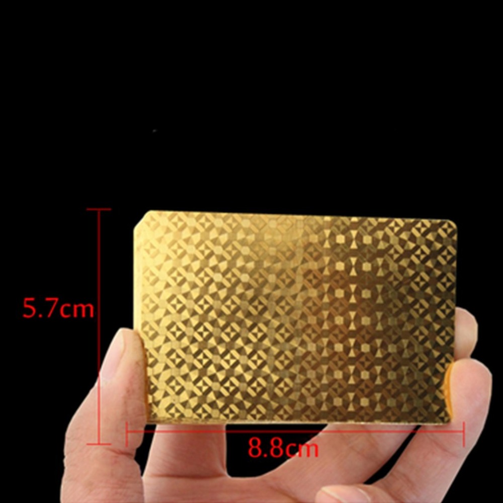 Golden Waterproof Design Playing Cards Durable Use Gold Foil Poker Playing Cards Best Gift Gambling Table Games