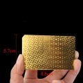 Golden Waterproof Design Playing Cards Durable Use Gold Foil Poker Playing Cards Best Gift Gambling Table Games