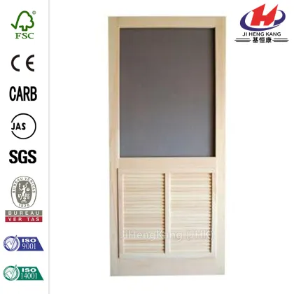 Summit Wood Unfinished Reversible Hinged Screen Door