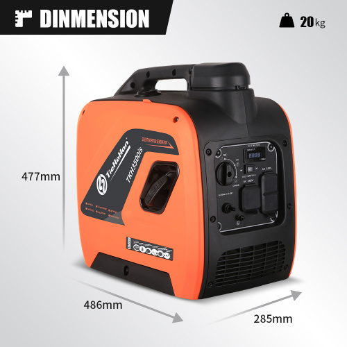 Funcionamiento silencioso del generador inversor de gasolina de 2300 W