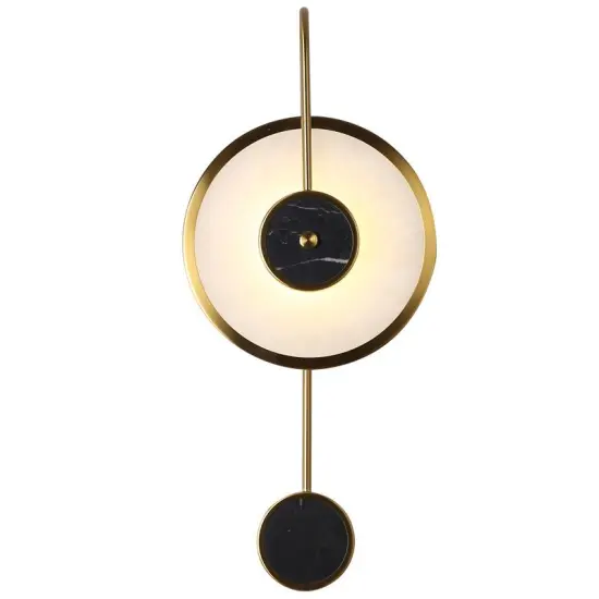 INSHINE Black Round Metal Wall Lamp