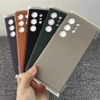 Original Leather Phone Case for Samsung Galaxy S24 Plus Ultra - Full Protection Business Leather Cover Bumper Shell