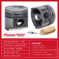 Pistón de motor original TD27 12010-6T000 para Nissan