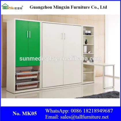 Smart furniture double wall bed folding bed for office MK05