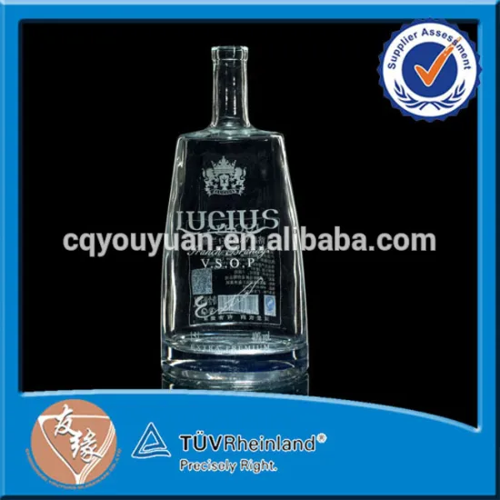 Cork Top bottles bordeaux crystal 1500ML Customed Crystal Glass Brandy Bottle