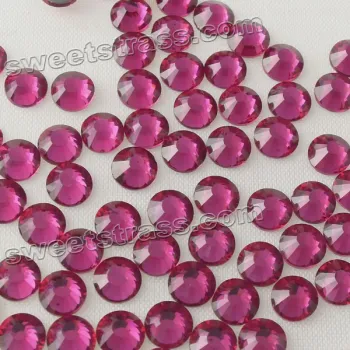 MC flatback Crystal Hot fix Loose Rhinestone Rose/Fuchsia/Siam Red