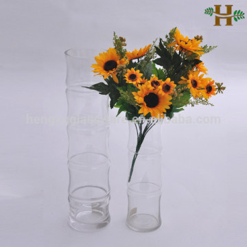 bamboo shaped tall glass vases for wedding centerpieces