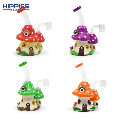 3D Cartoon Dab Rigs with mushroom house