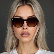 Vintage Round Acetate Sunglasses