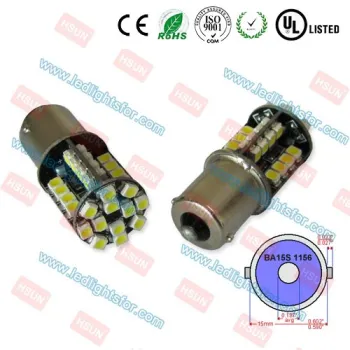Hot Sale Auto LED Light Bulb S25 1156 BA15S Tail Turn Light Of 44 SMD1210