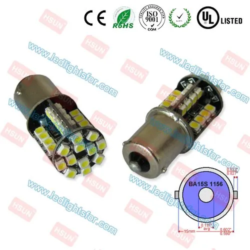 Hot Sale Auto LED Light Bulb S25 1156 BA15S Tail Turn Light Of 44 SMD1210