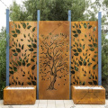 Weathering Steel Garden Screen