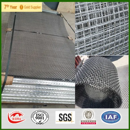 black steel wire 25m roll length square hole woven mesh Crimped Wire Mesh