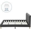 UPHOLSTERED Platform Bed Frame Wood Slat Support