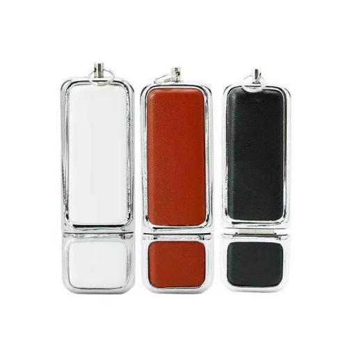 Rectangle leather custom USB Memory Stick housing