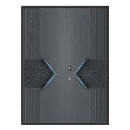 Modern Double Door Leaf Design Anti-Theft Exterior Cast Aluminum Doors 2023