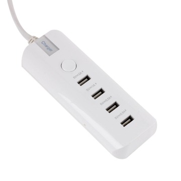 OEM color 5V 4A charging socket power strip with 4 usb port