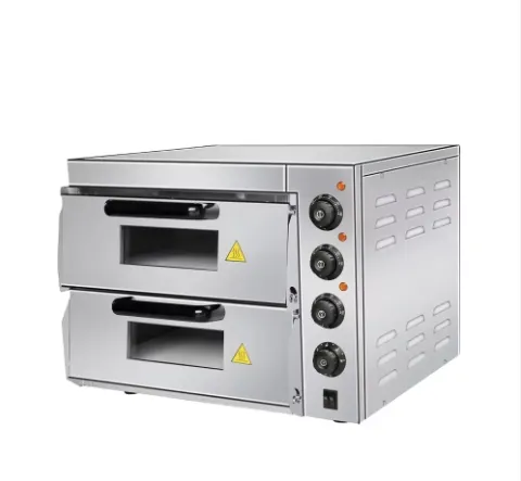 Professional Commercial Electric 2-Deck Pizza Oven with Rotating Stone for Sale