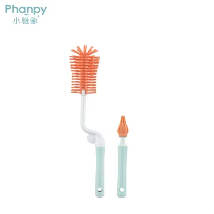 Customized Mother Care Silicon Bottle Nipple Brush Set