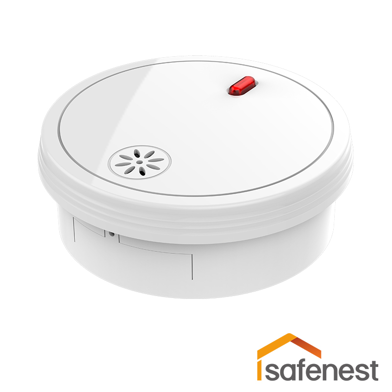 White Color Wired Interconnected Smoke Alarm