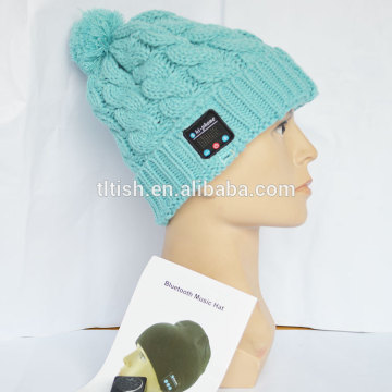 2016 cable winter music headphone bluetooth beanie hat