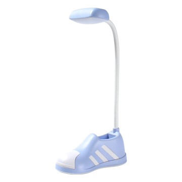 Kreatives dunkelblaues Sneaker -Stifthalter Tischlampe - LED wiederaufladbare Nachtlampe