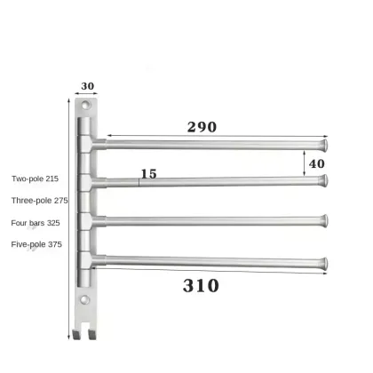 Movable Towel Rack Hardware: Rotating Bathroom Wall Hanging Towel Bar
