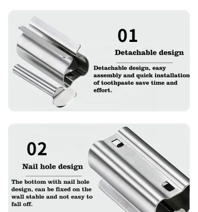 Automatic Toothpaste Dispenser: Rolling Tube Toothpaste Squeezer