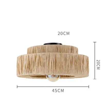 Wabi Sabi Style Rattan Vine Art Pendant Lamp for Zen Restaurants and Tea Rooms