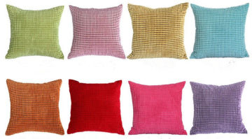 18 X 18 Embroidery Velvet Sofa Pillows For Bed , Green Pink Cushion Cover