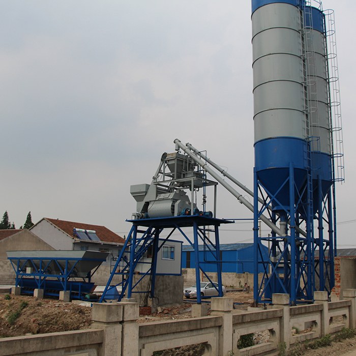 HZS75 stationary automatic concrete batching plant