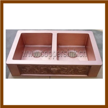 unique pure copper kitchen sink for export