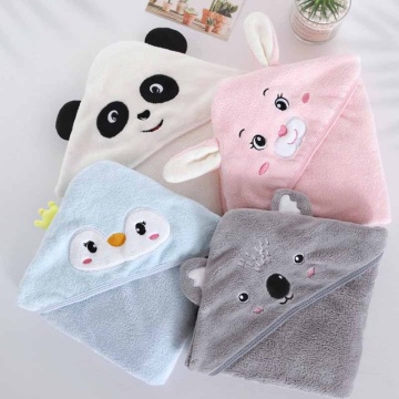 Cute Cartoon Animal Shaped Infant Hooded Bathrobe
